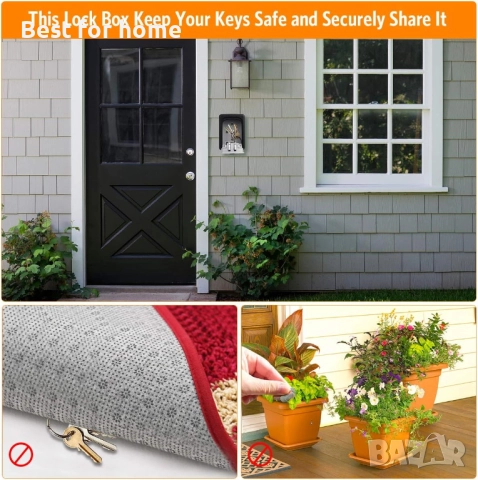 Стенен сейф за ключове с шифър – Водоустойчив, Метална кутия за сигурност, снимка 5 - Други стоки за дома - 52955973