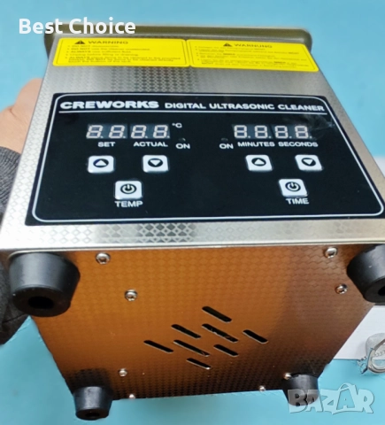 Дигитална ултразвукова почистваща машина Creworks 2 литра, снимка 5 - Други машини и части - 52880124