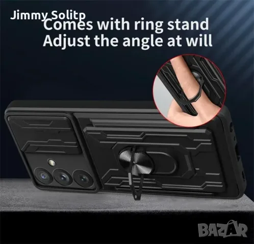 RING CARD SLOT Удароустойчив кейс за Samsung Galaxy S24 Ultra, снимка 6 - Калъфи, кейсове - 55801776