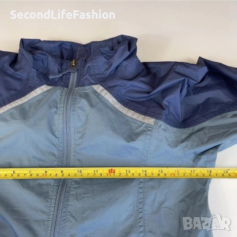 Дамско яке L.L. Bean, синьо размер M с качулка, снимка 3 - Якета - 53837870