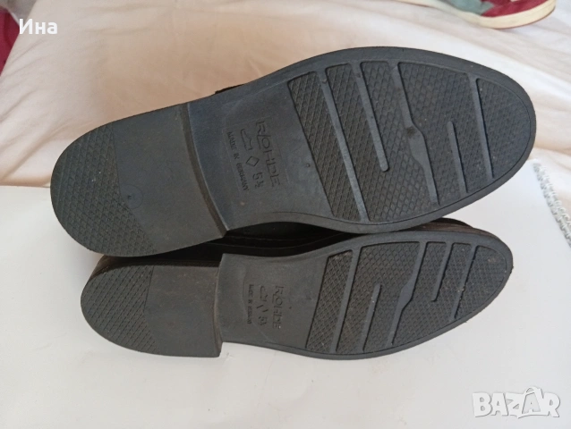Черни боти на ROHDE естествена кожа Made in GERMANY н.5.5, снимка 6 - Дамски боти - 53043759