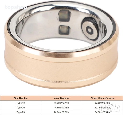 Смарт пръстен SolMi R3, Smart ring, Сребрист номер 9 