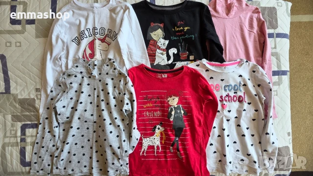 Лот блузи с дълъг ръкав, размер 134, 8-10 години.