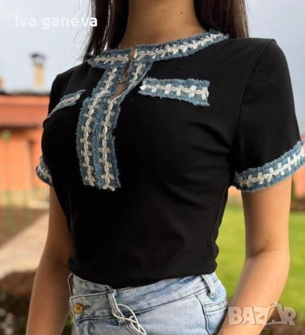 Тениска с деним 