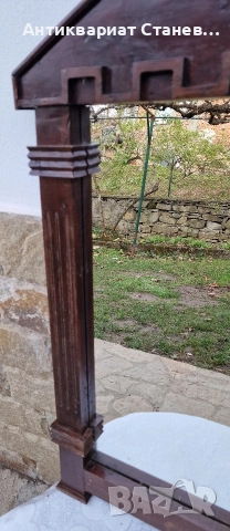 Антикварно дървено огледало , снимка 5 - Декорация за дома - 52842135