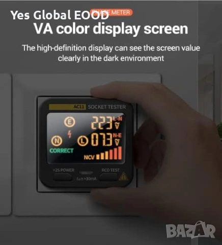 DollaTek AC11 LED тестер за контакти 0.1–250V, снимка 3 - Друга електроника - 53442135