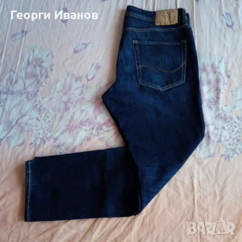 НОВИ БЕЗ ЕТИКЕТ JACK&JONES W36/L30 оригинални дънки Slim Straight Fit Indigo Jeans, снимка 11 - Дънки - 53857590