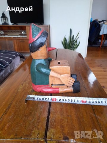 Стара дървена касичка Буратино, снимка 4 - Други ценни предмети - 41415316