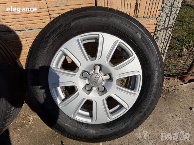 Оригинални алуминиеви джанти с летни гуми за Audi 5x112 16 цола , снимка 5 - Гуми и джанти - 53817012