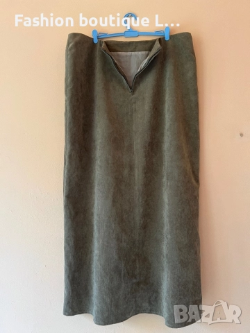 Бежова дълга пола с бродерия с цветя 48 размер 🧡, снимка 5 - Поли - 51921694