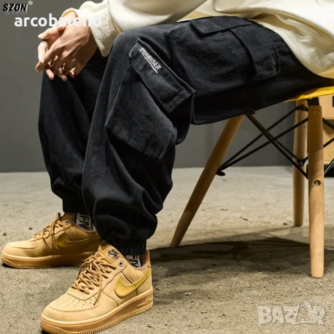 Мъжки карго панталони с множество джобове, 3цвята , снимка 5 - Панталони - 51515402