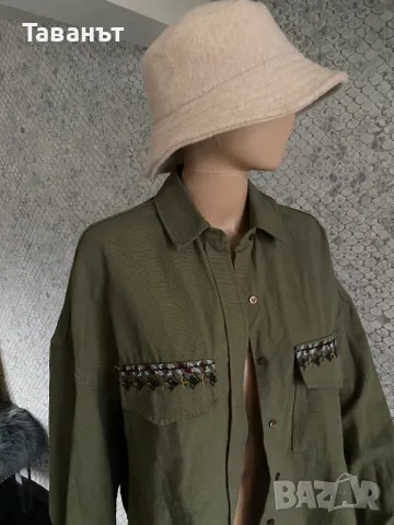 Страхотна риза с бродерии Zara, снимка 2 - Ризи - 49666029