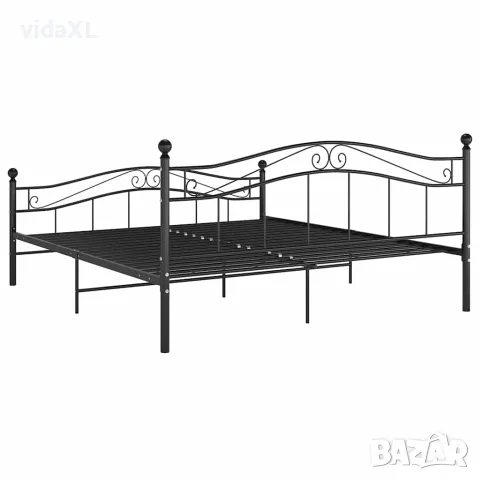 vidaXL Рамка за легло, черна, метал, 160x200 см, снимка 6 - Спални и легла - 56146852