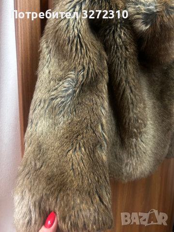 Zara палто изкуствен косъм, снимка 4 - Палта, манта - 44518592