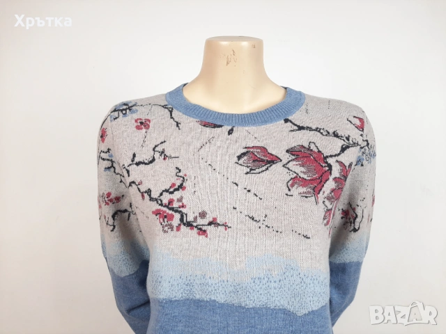 Ivko Jacquard Pullover - Оригинален дамски пуловер р-р 44 / L, снимка 7 - Блузи с дълъг ръкав и пуловери - 53086365
