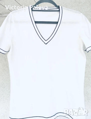 Блуза-тениска / топ с V деколте, снимка 9 - Корсети, бюстиета, топове - 50674492