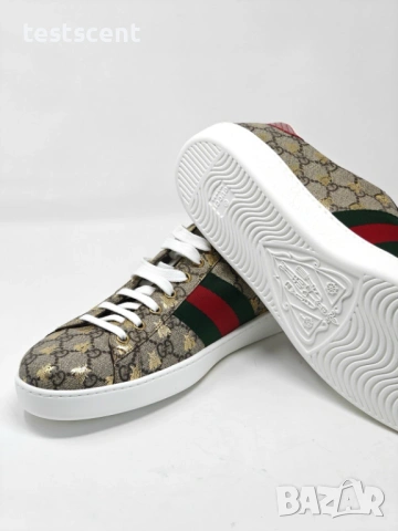 $830 Мъжки кецове Gucci Supreme Bee 46.5 UK 12.5 US 13 Нови с кутия, снимка 16 - Кецове - 32968438