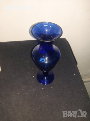Ваза - Синьо стъкло №1, снимка 2 - Вази - 40699353