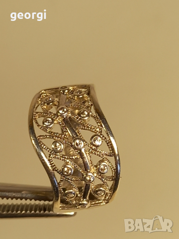 сребърен пръстен с камъни , снимка 2 - Пръстени - 44595937