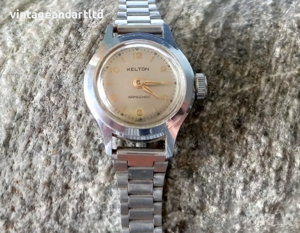 Колекционерски часовник Келтън, Kelton, работи отлично, снимка 2 - Антикварни и старинни предмети - 40098409