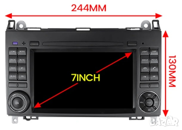 Мултимедия, за Mercedes B200, W906, W639, Vito, Viano, W169, W245, плеър Android, Навигация Мерцедес, снимка 4 - Аксесоари и консумативи - 44601955