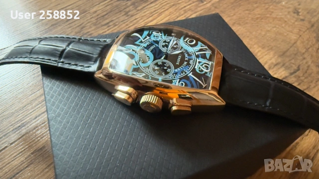 Franck Muller -Vintage Chronograph Quartz  - Мъжки часовник - Нов , снимка 4 - Мъжки - 53218912