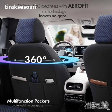 Тапицерия за седалки Otom Sport Plus PLS104 (черно/синьо), снимка 5 - Аксесоари и консумативи - 48678884