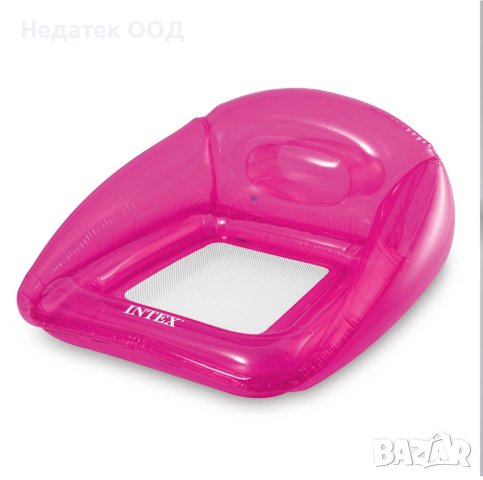 Надуваема седалка Intex, Sea Seat Pink, 1.04x1.02м, Pозова