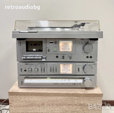 🔉Ретро аудио сет AKAI - усилвател AM-U01, тунер AT-K02, Дек CS-M01A, Грамофон AP-Q310🔉
