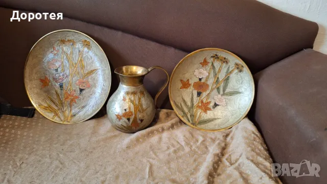 К-кт кана и две чиний месинг с клетъчен емайл