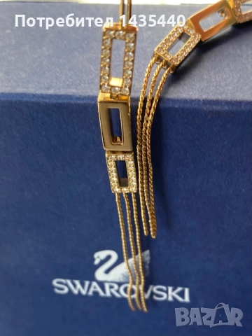  Обеци Swarovski, снимка 4 - Обеци - 53757734