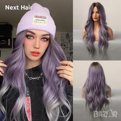 Модна омбре перука в три цвята, снимка 2 - Аксесоари за коса - 44664383