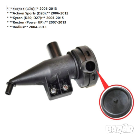 PCV Мембрана за Капак на Клапан за Картерни Газове за SsangYong Actyon, Rexton, снимка 3 - Части - 44706760