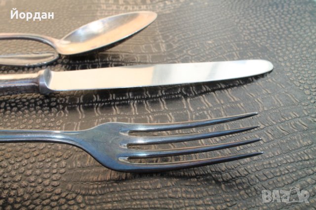 Посребрен комплект за хранене 24 броя , снимка 10 - Колекции - 42654427