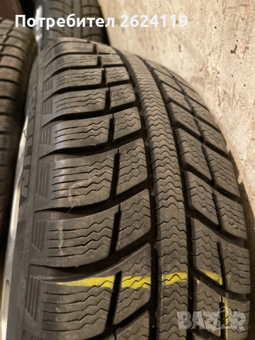 Продавам железни джанти с зимни гуми Michelin Alpin 185/60/15 , 5х100, снимка 13 - Гуми и джанти - 53108181