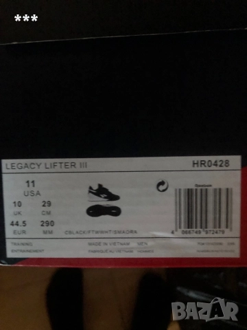 Продавам щангети Reebok Legacy Lifter III, снимка 6 - Спортни обувки - 48469256