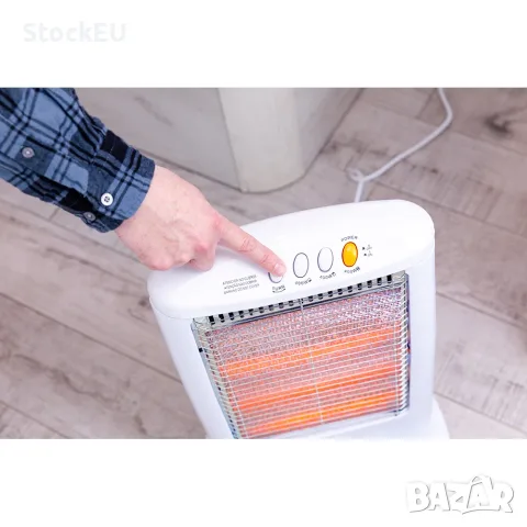 Кварцова печка EDM 1200W Кварцов отоплител Електрическа кварцова печка нагревател , снимка 3 - Отоплителни печки - 56118345