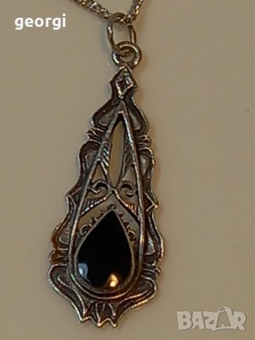 Сребърно колие с висулка , снимка 4 - Колиета, медальони, синджири - 39144087