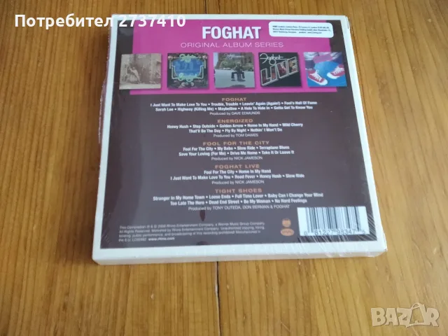 FOGHAT - BOX SET 5cd 18евро оригинални дискове, снимка 2 - CD дискове - 55779396