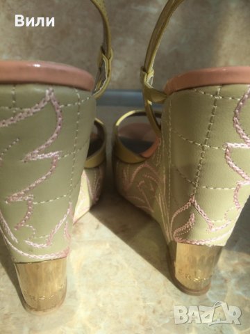 Луксозни, бутикови, оригинални дамски обувки  VERSACE  №36, снимка 8 - Дамски елегантни обувки - 26288550