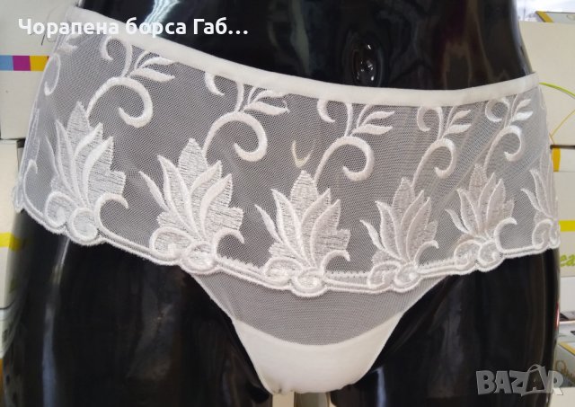 Дамски комплект тюл с бродерия корсаж с боксер, снимка 3 - Бельо - 41866388