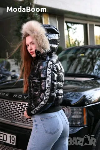 Prad🅰️ дамско черно зимно яке 