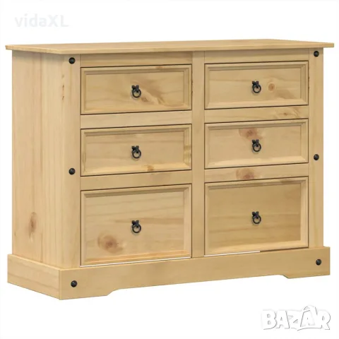 vidaXL Скрин Corona, 112x48x91 см, бор масив