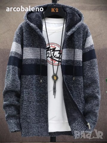 Мъжко есенно-зимно яке с качулка, 5цвята  , снимка 9 - Якета - 39241374