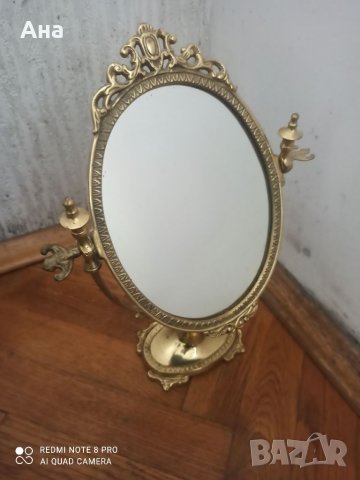 Старинно бароково бронзово огледало , снимка 2 - Други - 39278618