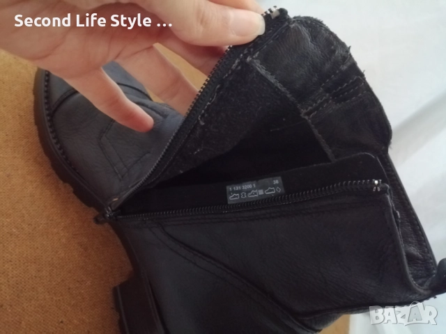 №38 дамски боти естествена кожа в черен цвят марка 5th Avenue, снимка 11 - Дамски боти - 52915798