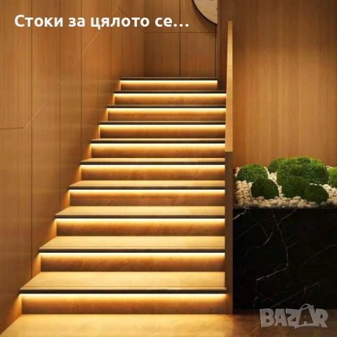 Интелигентен LED контролер със сензор за движение за стълби, 32 канала, 12/24V, снимка 2 - Лед осветление - 53777718