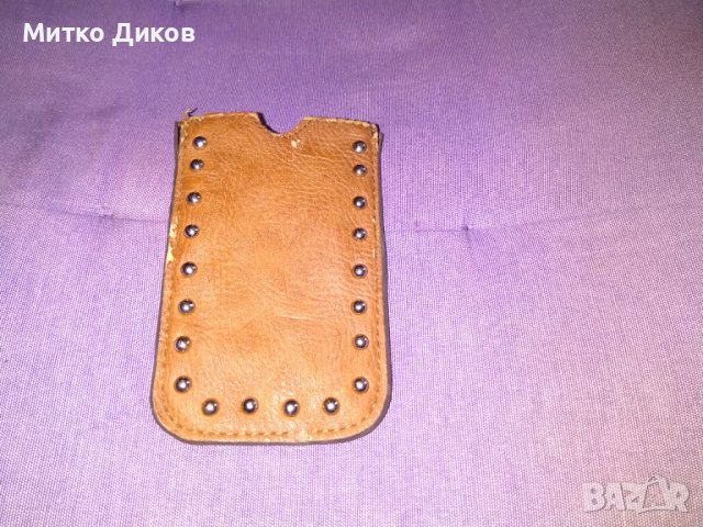 Калъвче мобилен естествена кожа вътрешен размер 125х80мм