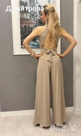 Дамски  бежов костюм  S-M, снимка 4 - Костюми - 49522307