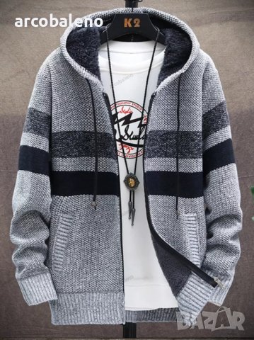 Мъжко есенно-зимно яке с качулка, 5цвята  , снимка 7 - Якета - 39241374